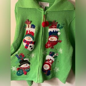 Tiara International Snowmen Sweater Jacket